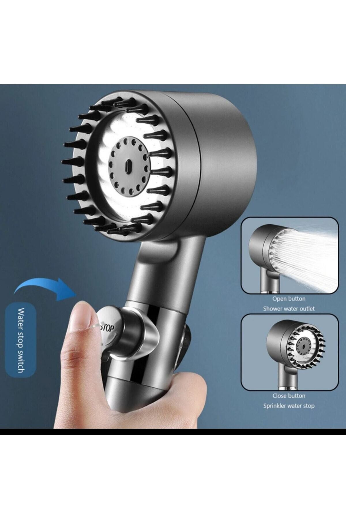 Çok Fonksiyonlu, Masaj Etkili, Ayarlanabilir, Filtreli, Arıtmalı Duş Başlığı - Krom Masajlı Çok Fonksiyonlu Ayarlanabilir Filtreli Arıtmalı Krom Duş Başlığı El Duşu