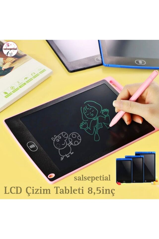 Grafik Dijital Kalemli LCD Çizim Tableti Çocuk Yazı Tahtası 8.5 Inc
