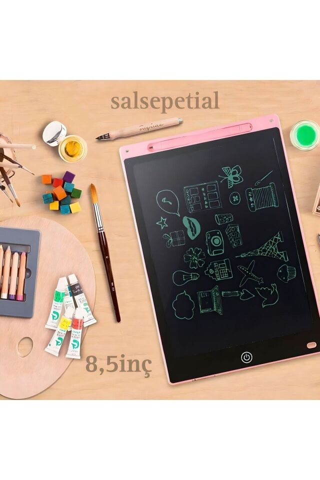 Grafik Dijital Kalemli LCD Çizim Tableti Çocuk Yazı Tahtası 8.5 Inc