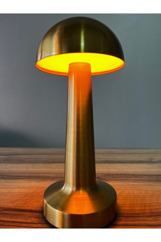 DEKORATİF KABLOSUZ MANTAR LAMBA ESKİTME OBJE BİBLO SÜS SALON AKSESUAR SEHPA MASA KONSOL OFİS DEKOR