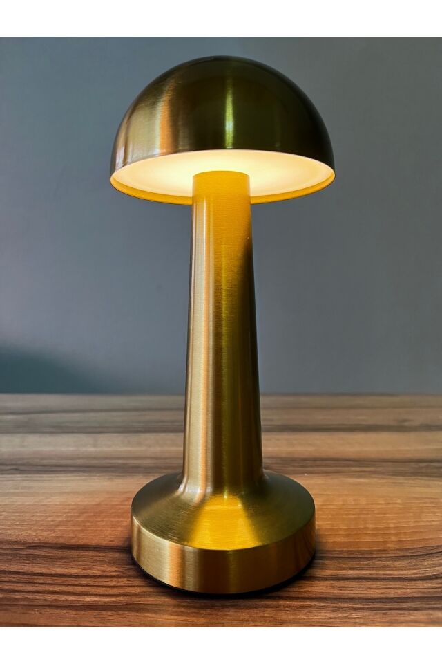 DEKORATİF KABLOSUZ MANTAR LAMBA ESKİTME OBJE BİBLO SÜS SALON AKSESUAR SEHPA MASA KONSOL OFİS DEKOR