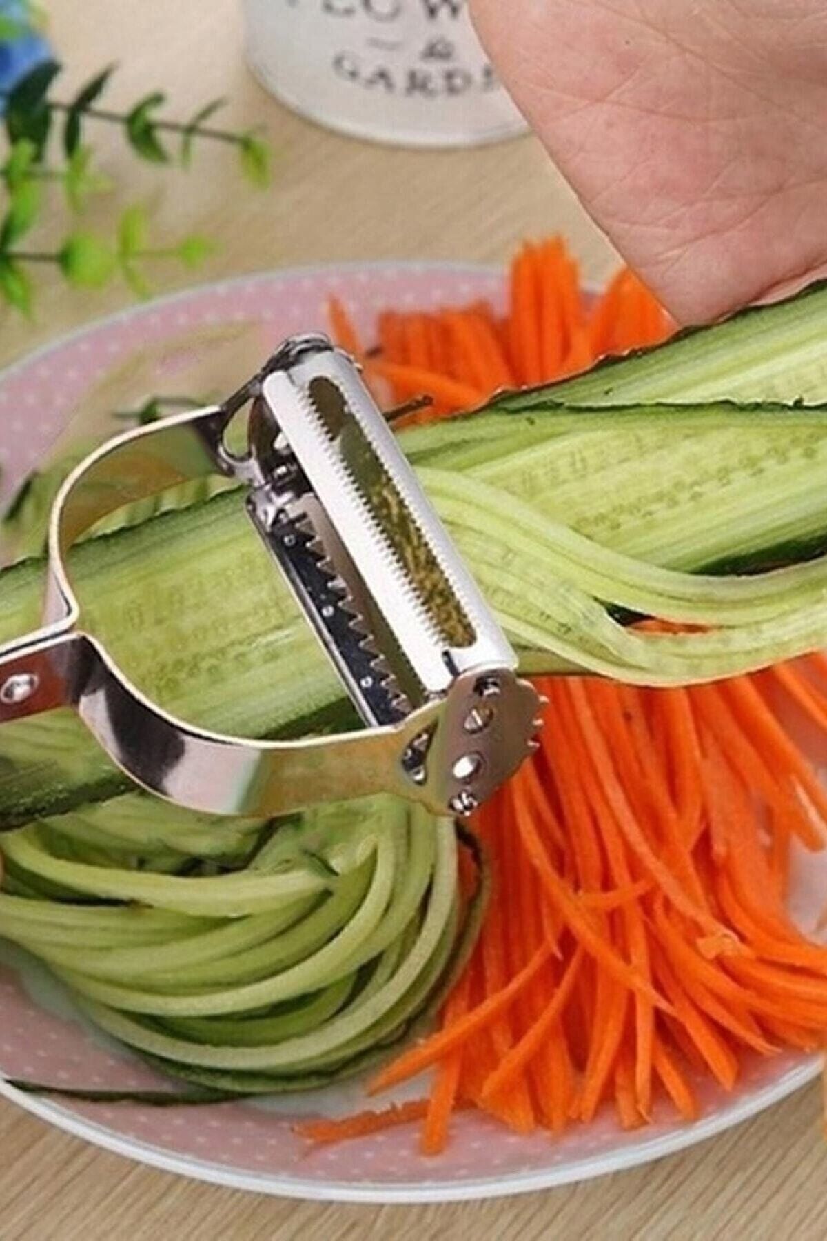 Pratik Jülyen Soyacak & Paslanmaz Çelik Sağlam & Pratik Sebze Soyucu & Şık Tasarım