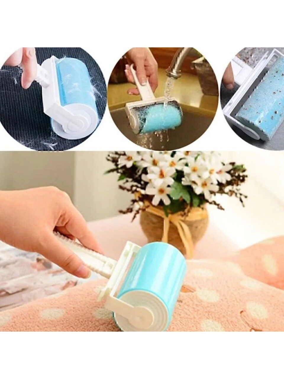 Yıkanabilir Pratik Tüy ve Toz Toplama Rulosu Aparat