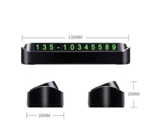 Araba Park Numaratörü Araç Içi Torpido Üstü Açılır Kapanır Neon Telefon Numarası Bırakma