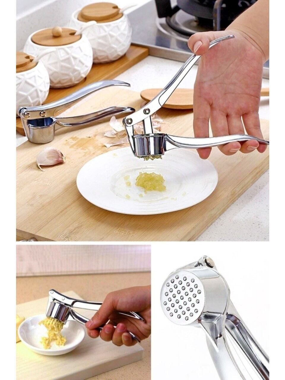 Paslanmaz Çelik Sarımsak Ezici