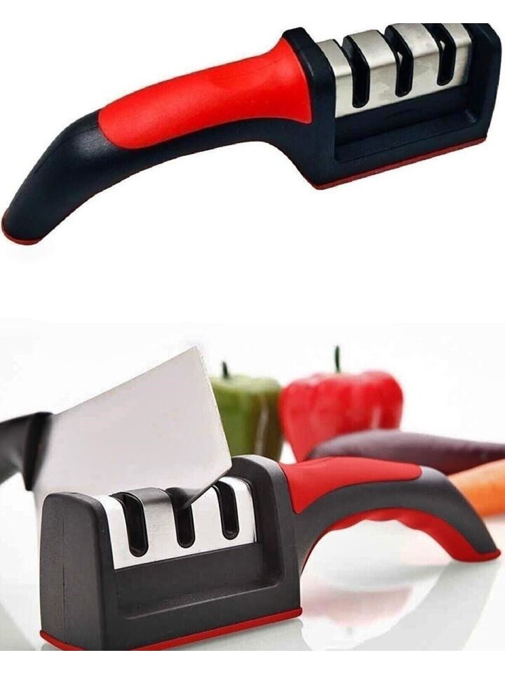 Profesyonel Bıçak Bileme Aleti Mutfak Makası Bileyici 3 Açılı Elmas Uçlu