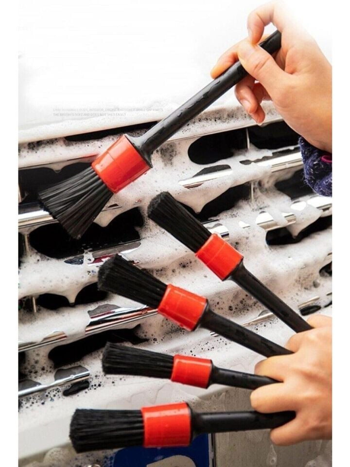 Oto Detay Fırça 5'li Kaliteli Farklı Boyutlarda 5 Adet Oto Araba Yıkama Klima Temizleme