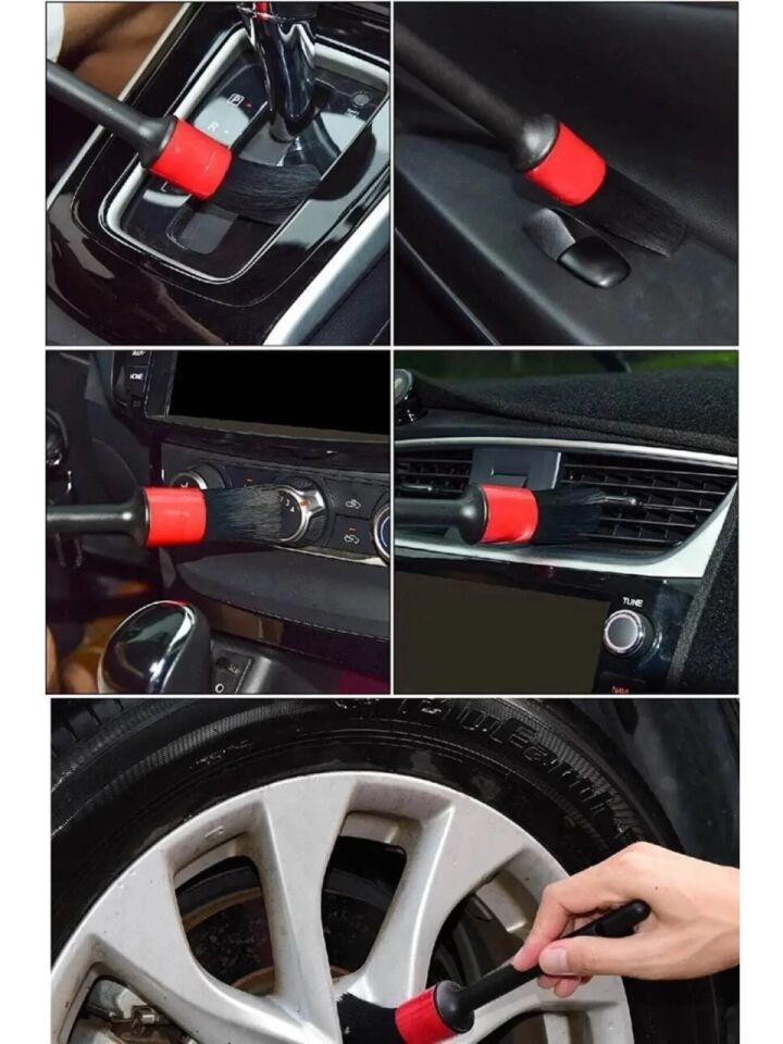 Oto Detay Fırça 5'li Kaliteli Farklı Boyutlarda 5 Adet Oto Araba Yıkama Klima Temizleme