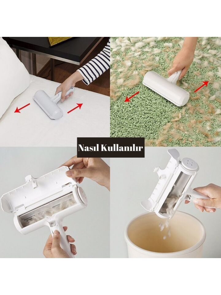 Hazneli Evcil Hayvan Kazak Kıyafet Elbise Tüy Temizleyici Kıl Toz Toplayıcı