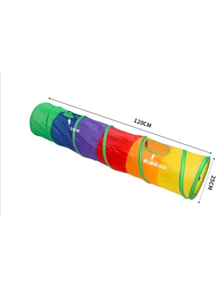 Düz Kedi Tüneli Katlanır Gökkuşağı Uzun Düz Kedi Köpek Oyun Tüneli Evcil Hayvan Oyun Tüneli