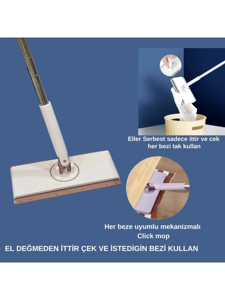 Click Mop – Her Beze ve 4xl Islak Mendile Uyumlu