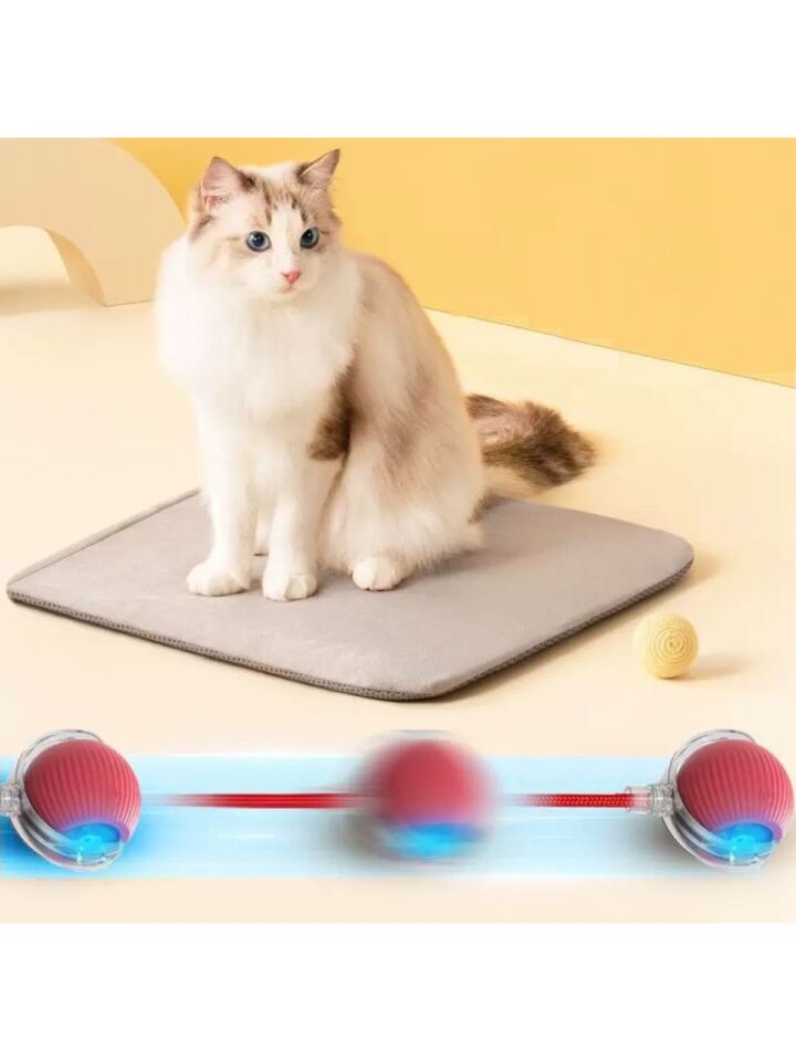 Kedi Köpek Için Kendinden Hareketli, Şarjlı ve 360 Derece Dönen Interaktif Akıllı Oyun Topu