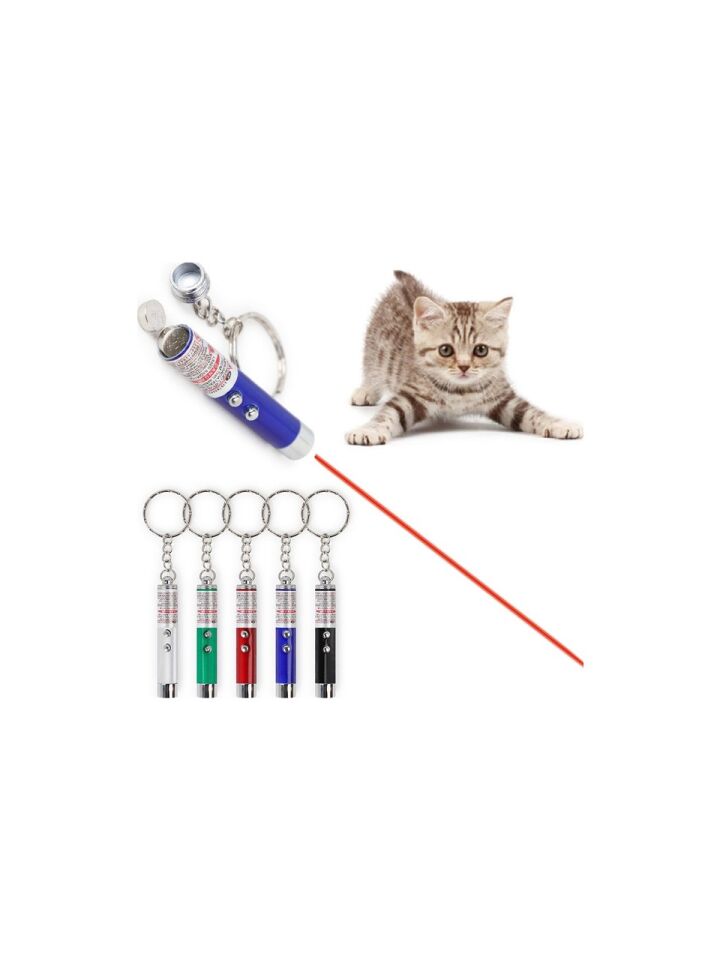 Kedi Oymatmak Için Lazer Mini Lazer Anahtarlık Lazer Işık Kırmızı Noktalı Lazer