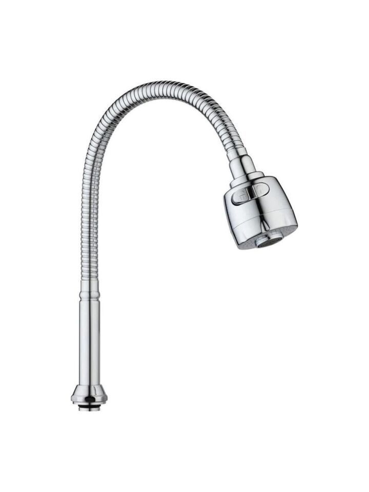 Oynar Baslıklı Spiralli Mutfak Lavabo Başlığı Tazyikli Su Tasarruflu Krom Kubar