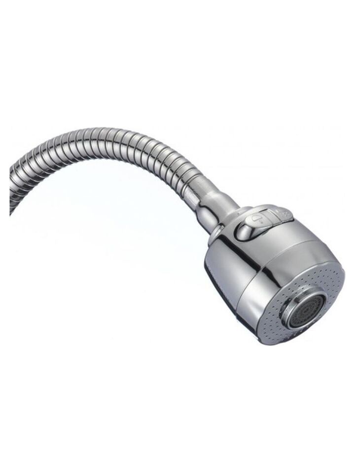 Oynar Baslıklı Spiralli Mutfak Lavabo Başlığı Tazyikli Su Tasarruflu Krom Kubar