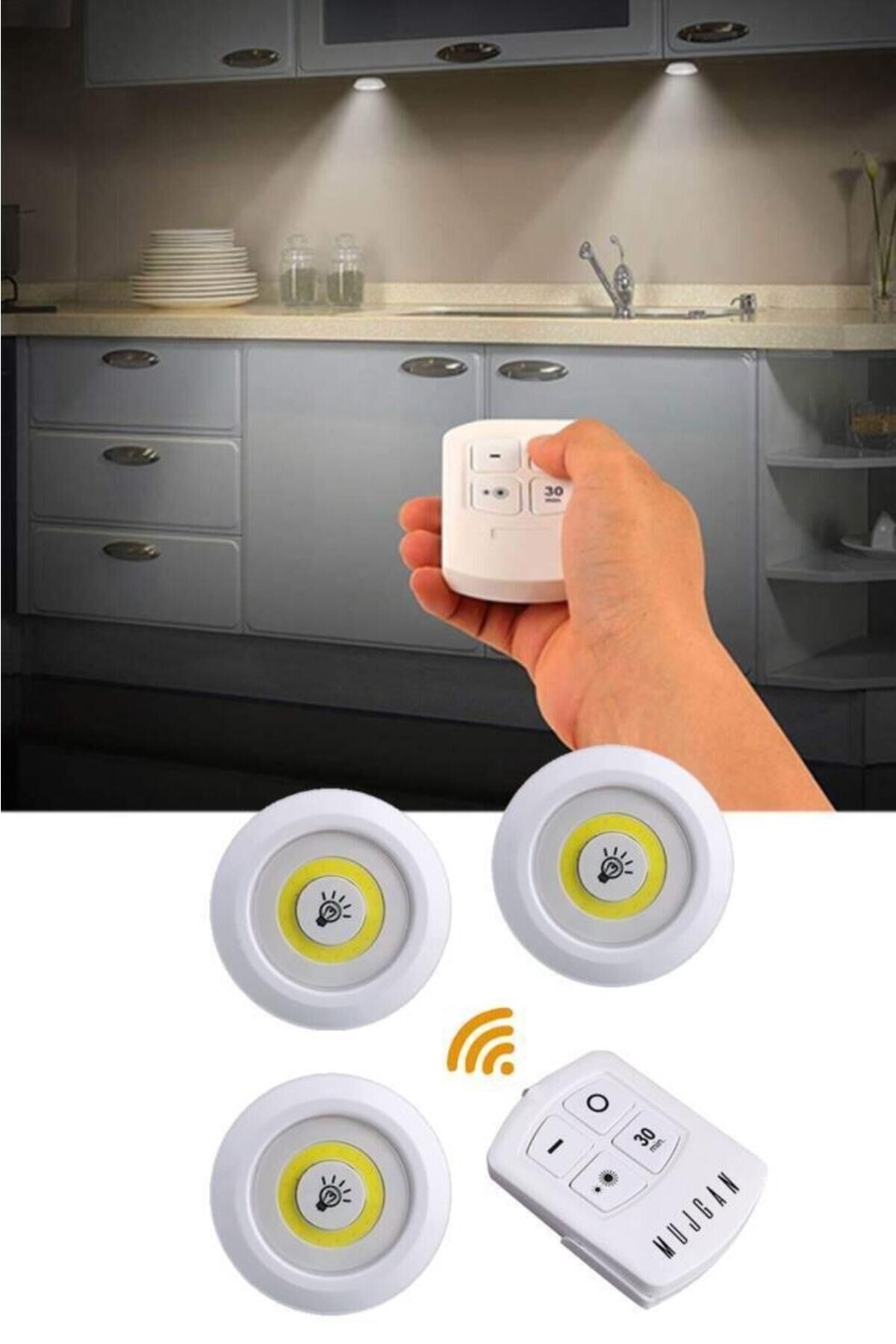 Uzaktan Kumandalı 3'lü Ufo LED Işık Sistemi Süre Ayarlı Aydınlatma