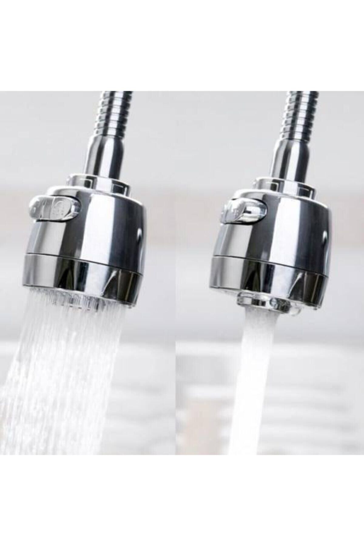 Krom Oynar Başlıklı Tasarruflu Spiral Musluk Başlığı Kubar Fışkiye Esnek Su Hortumu